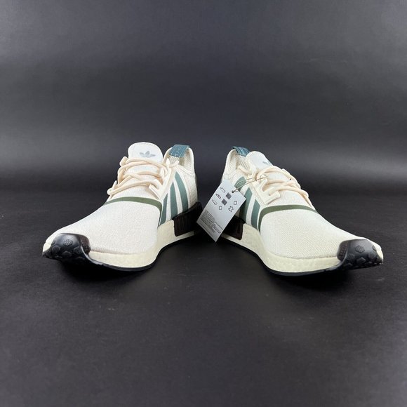 Adidas Women's NMD_R1 Wonder White Olive Green Shoes GX6490 Sizes 7 - 10 - Picture 8 of 9